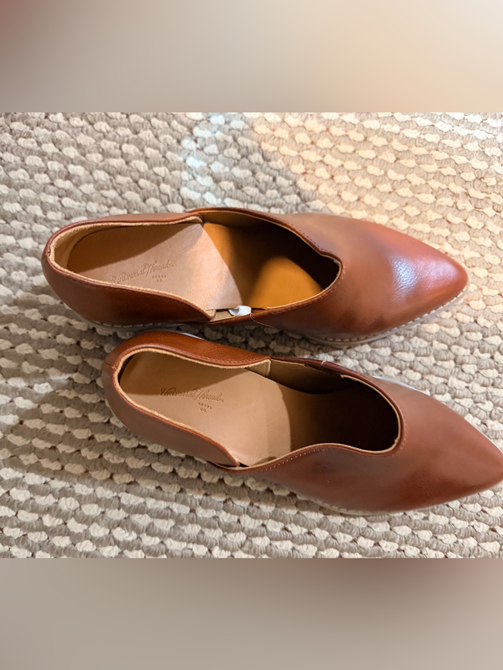 Universal Thread Brown Low Block Heel Ankle Booties - Picture 2 of 4